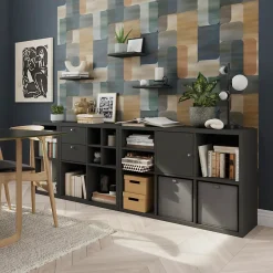 Étagère modulable 4 cubes GoodHome Mixxit anthracite l. 73,5cm x H. 73,4cm