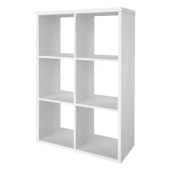 Étagère modulable 6 cubes GoodHome Mixxit blanc l. 73,5cm x H. 108cm