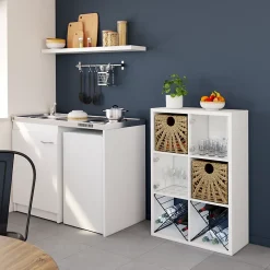 Étagère modulable 6 cubes GoodHome Mixxit blanc l. 73,5cm x H. 108cm