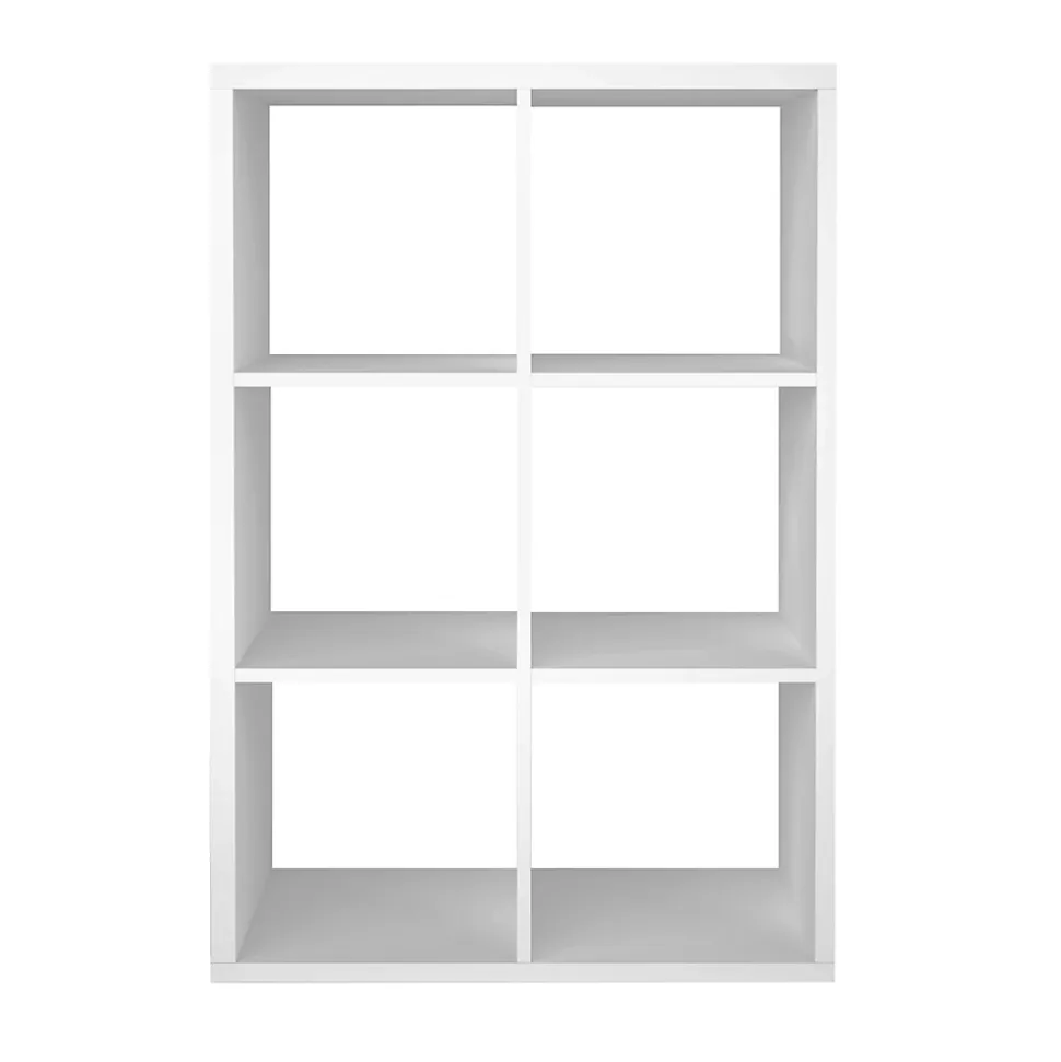 Étagère modulable 6 cubes GoodHome Mixxit blanc l. 73,5cm x H. 108cm