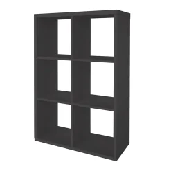 Étagère modulable 6 cubes GoodHome Mixxit anthracite l. 73,5cm x H. 108cm