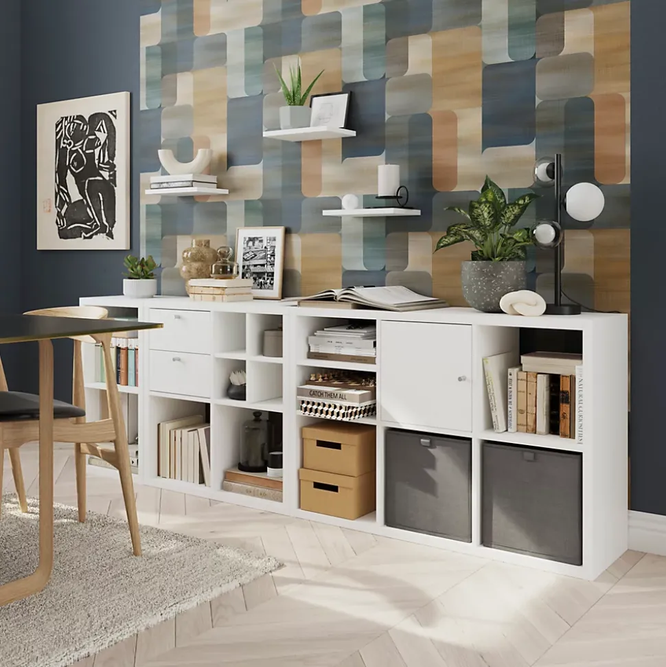 Étagère modulable 4 cubes GoodHome Mixxit blanc l. 73,5cm x H. 73,4cm