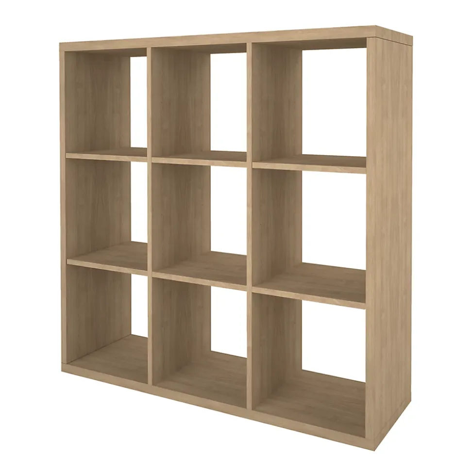 Étagère modulable 9 cubes GoodHome Mixxit effet chêne l. 108,1 x H. 108 cm