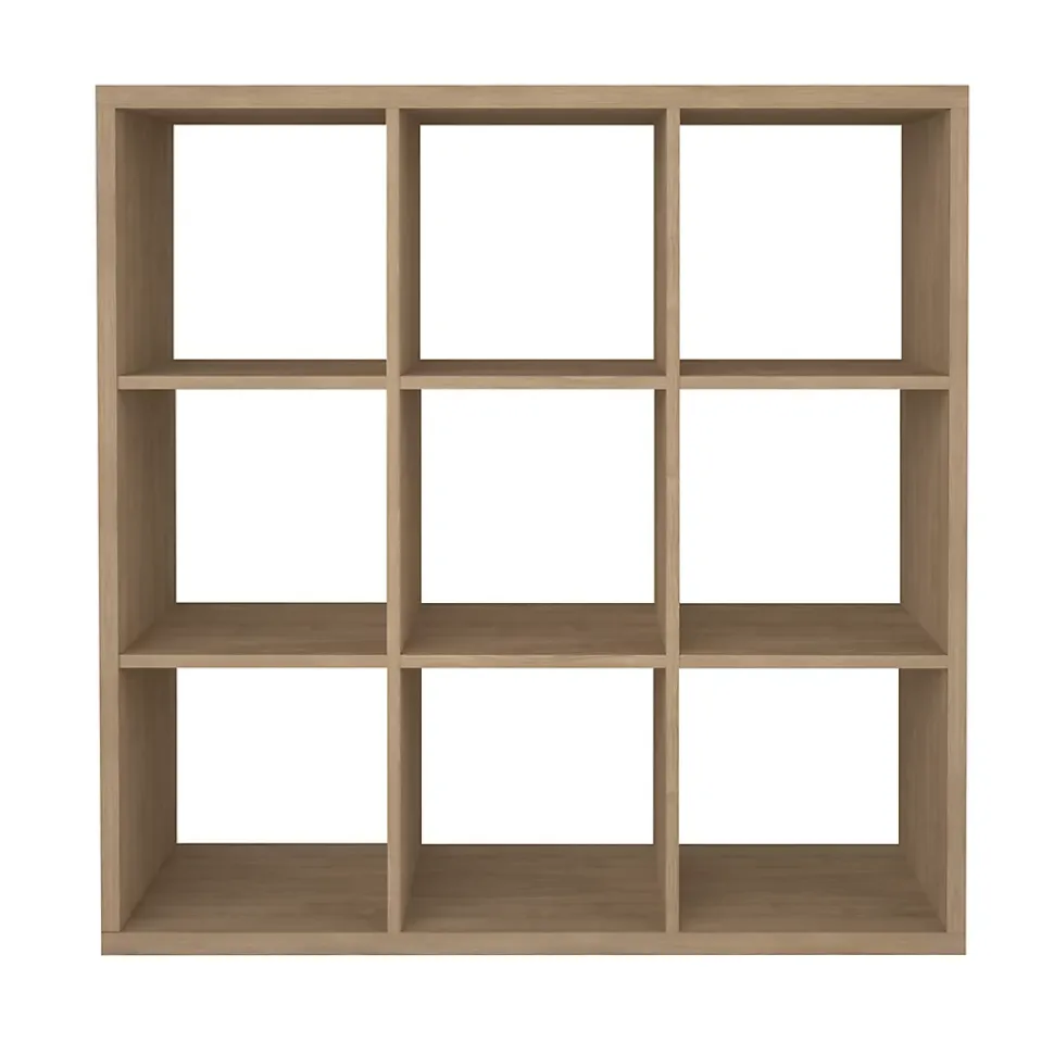 Étagère modulable 9 cubes GoodHome Mixxit effet chêne l. 108,1 x H. 108 cm