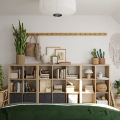 Étagère modulable 9 cubes GoodHome Mixxit effet chêne l. 108,1 x H. 108 cm