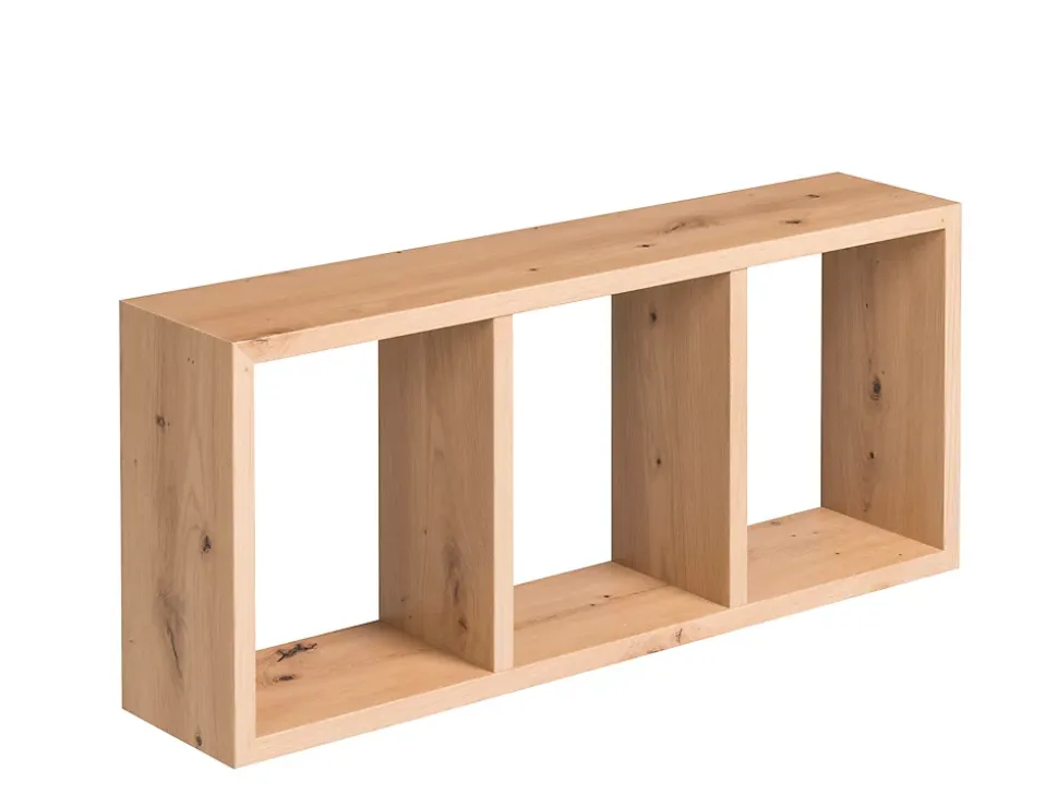 Étagère modulable 3 cubes Triade effet chêne