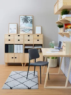 Étagère modulaire Dinamic avec 6 cubes en pin massif 105,4x70,8x33cm