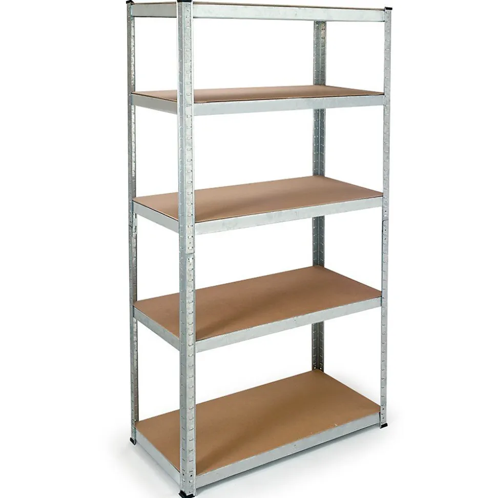 Étagère métal de rangement garage, atelier L.90 x P. 30 x H.180 cm 875 kg avec 5 niveaux