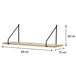 Étagère Murale 60 cm style industriel