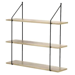 Étagère Murale 3 Niveaux décor Bois L60 cm