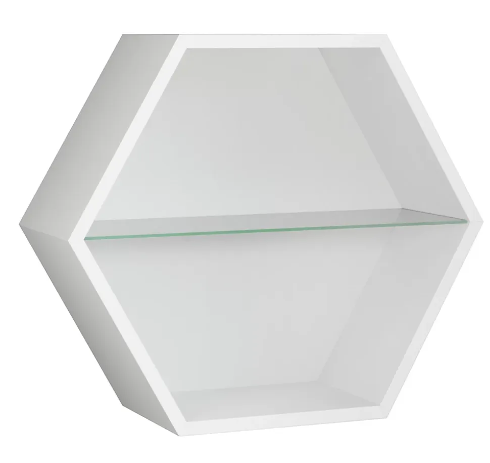 Étagère murale blanc Edge L.44 x H.51 x P.19 cm Format