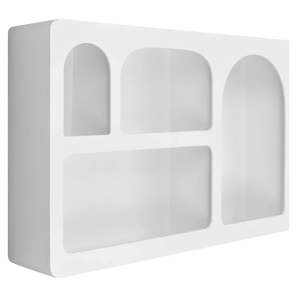 Étagère murale Bryne en bois blanc moderne - Dimensions 40x13x60 cm pour un rangement élégant