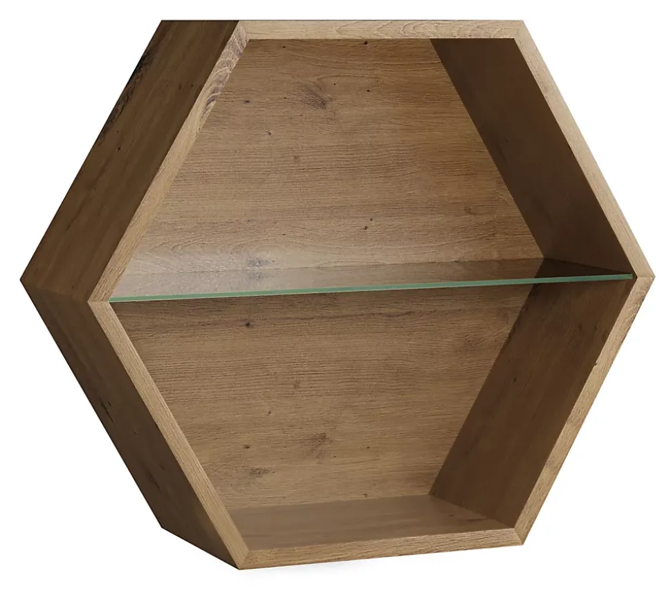 Étagère murale chêne artisan Edge L.44 x H.51 x P.19 cm Format