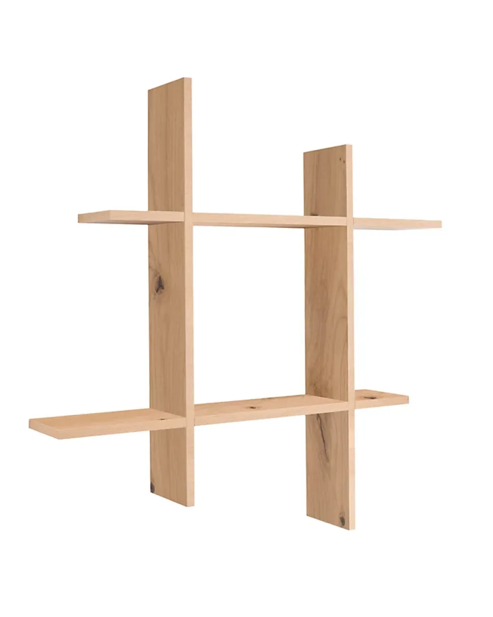 Étagère murale chêne artisan Lucia L.80 x H.80 x P.15 cm Format