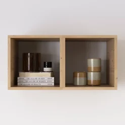 Étagère murale cube en pin massif GoodHome Rigga L. 30 cm