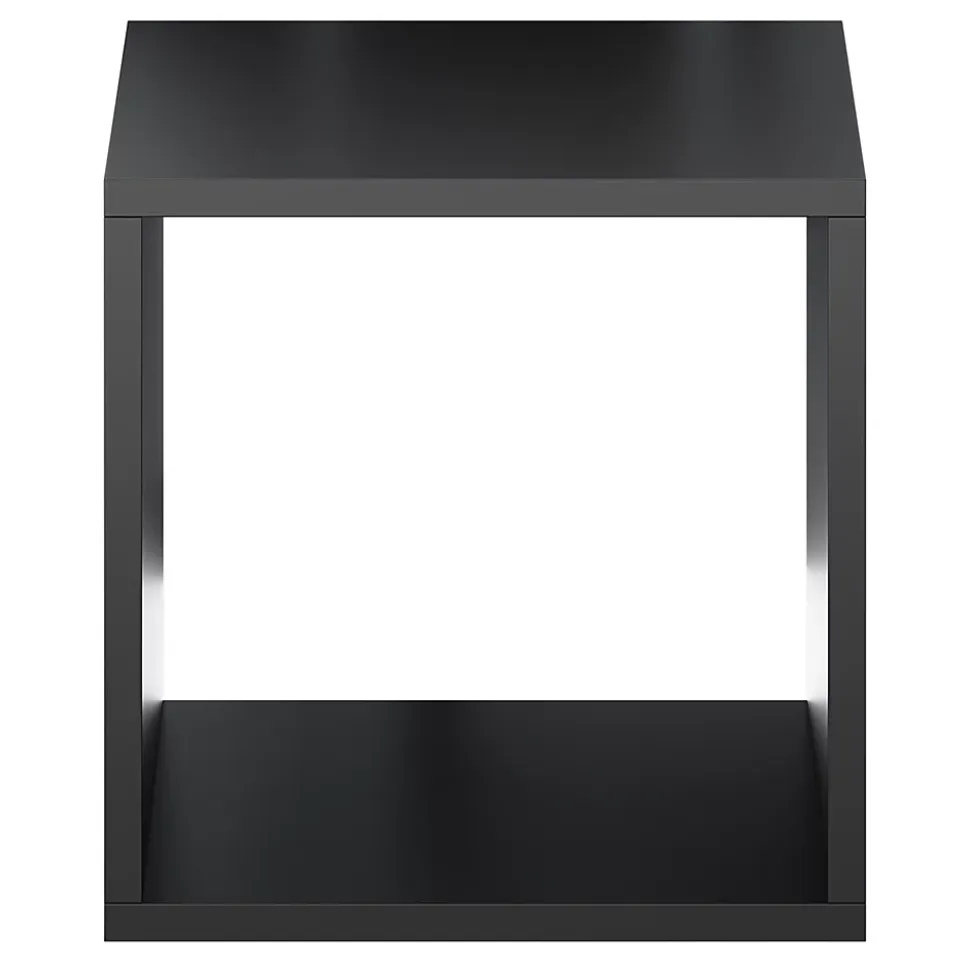 Étagère murale cube GoodHome Rigga noir L. 30 cm