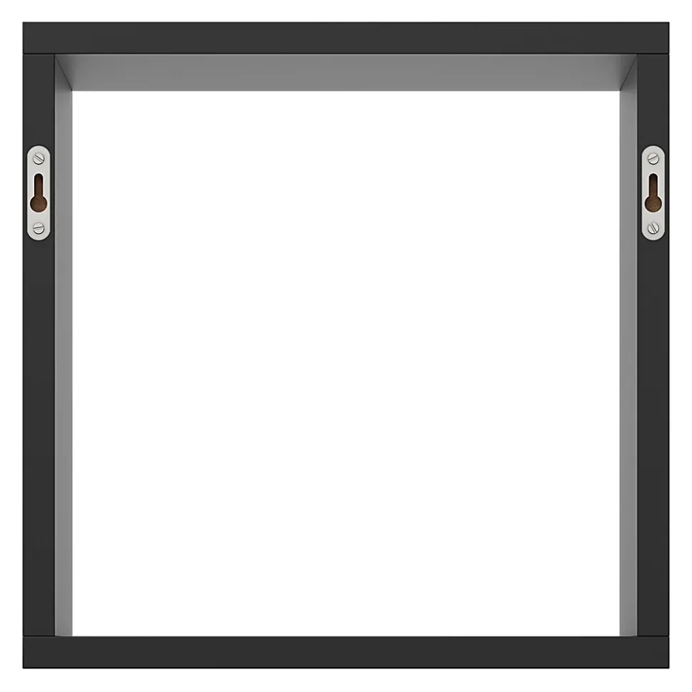 Étagère murale cube GoodHome Rigga noir L. 30 cm