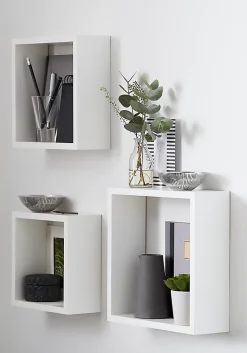 Étagère murale cube modulable Rigga Form, blanc vendue par 3 pièces