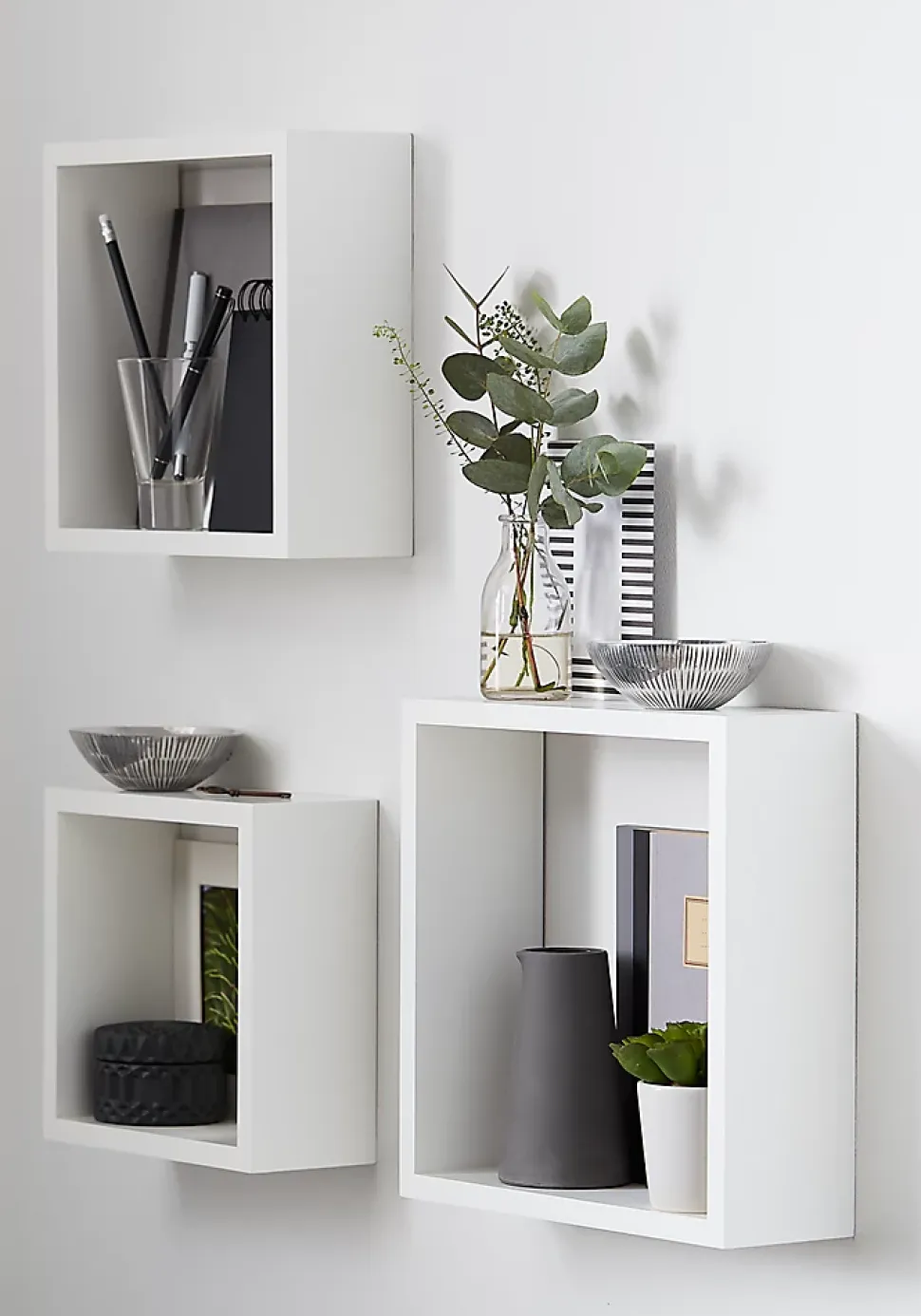 Étagère murale cube modulable Rigga Form, blanc vendue par 3 pièces