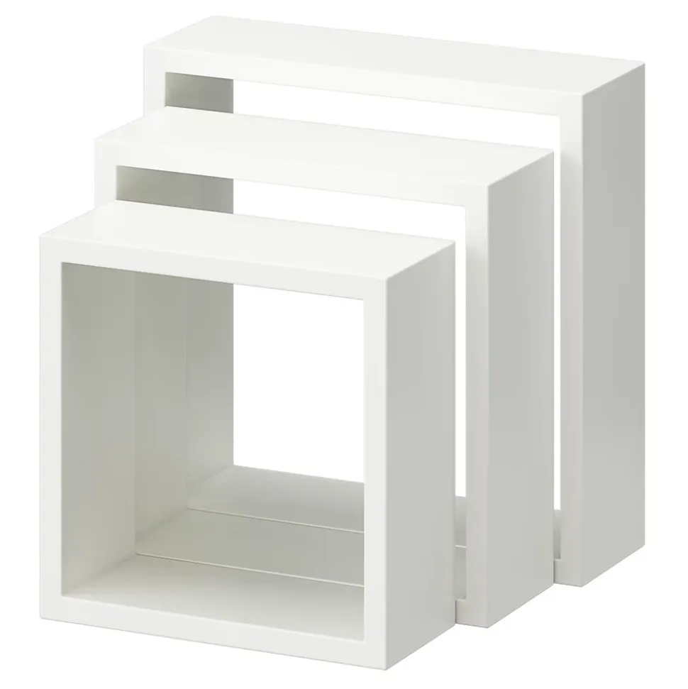 Étagère murale cube modulable Rigga Form, blanc vendue par 3 pièces
