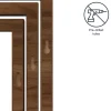 Étagère murale cube modulable Form Rigga effet noyer vendue par 3 pièces