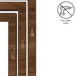 Étagère murale cube modulable Form Rigga effet noyer vendue par 3 pièces
