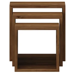Étagère murale cube modulable Form Rigga effet noyer vendue par 3 pièces
