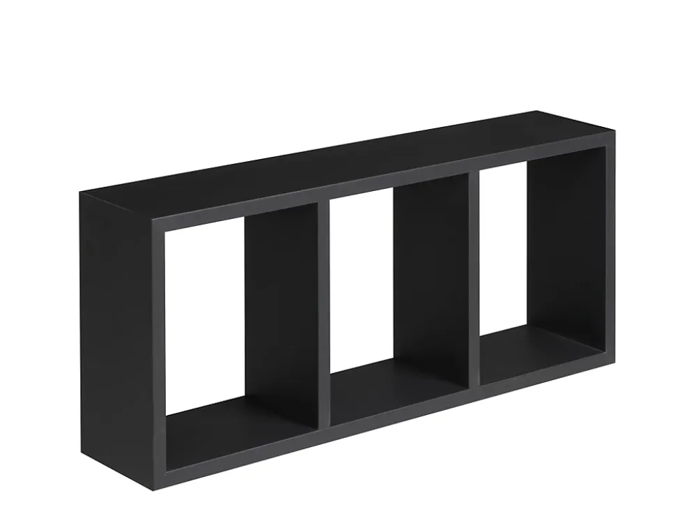 Étagère murale cube noir Triade L.70 x P.15 x H.30 cm Format