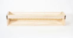 Étagère murale en bois effet chêne et cannage rotin L.50 x H.10 x P.10 Ariane