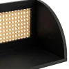 Étagère murale en cannage - Noir et beige