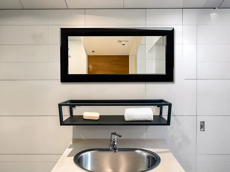Étagère murale en métal noir L.50 x H.20 cm Ariane