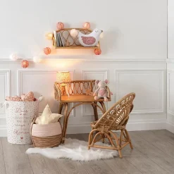 Étagère murale enfant Retro - rotin 57x24 cm - Atmosphera