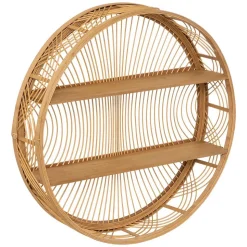 Étagère murale Ina - bambou - D70 cm - Atmosphera