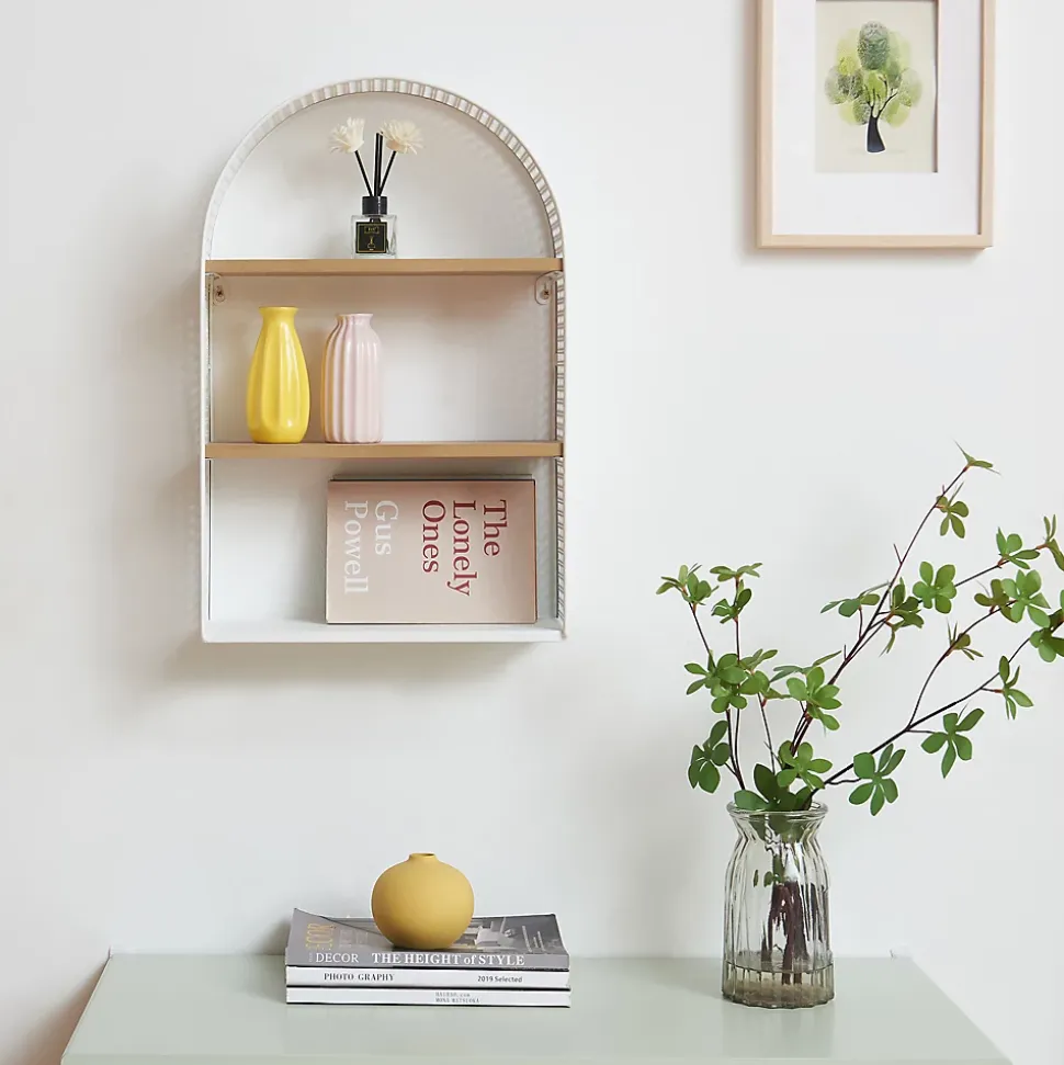 Étagère murale Jäller 53 x 35 x 14 cm blanc en.casa