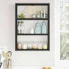 Étagère murale Krosa, Étagère, Tablette murale, Rayonnage polyvalent, 43x9h60 cm, Noir