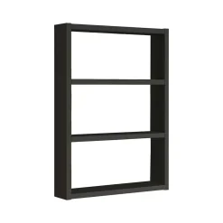 Étagère murale Krosa, Étagère, Tablette murale, Rayonnage polyvalent, 43x9h60 cm, Noir