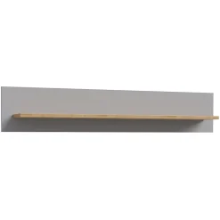Étagère murale L160 cm revêtement décor chêne et gris clair - ANTIBES