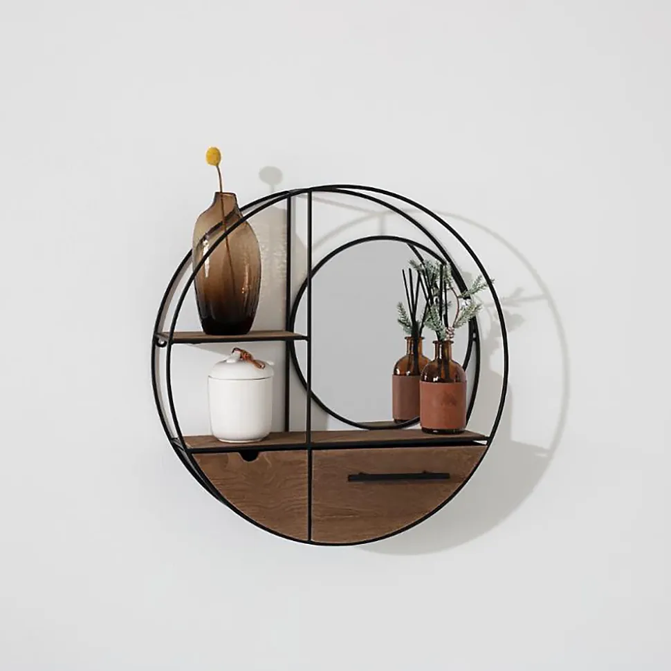 Étagère murale Miroir D50 cm - Atmosphera