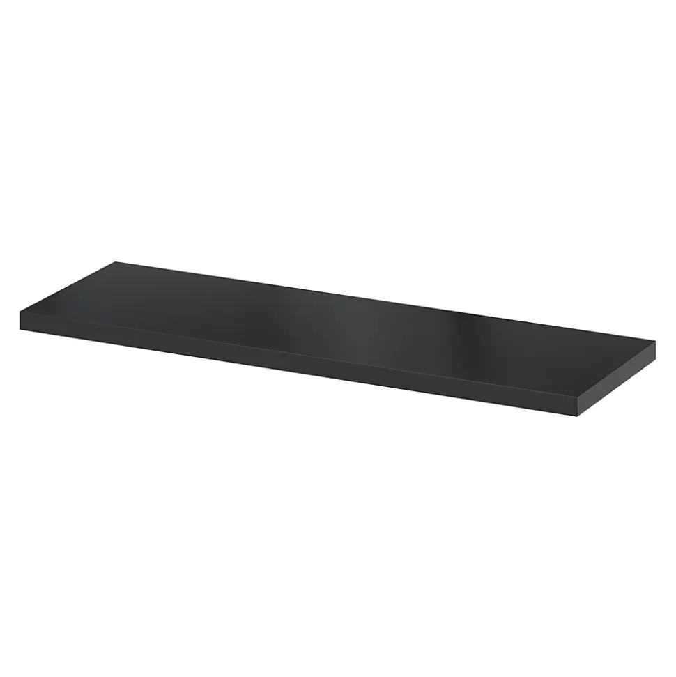 Étagère murale modulable 10 tablettes et 6 échelles effet noyer GoodHome Rigga H. 129 x L. 150 x P. 19 cm