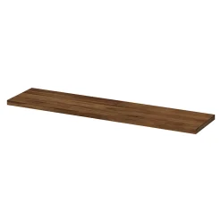 Étagère murale modulable 7 tablettes et 6 échelles effet noyer GoodHome Rigga H. 129 x L. 140 x P. 19 cm