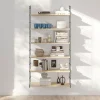 Étagère murale modulable 6 tablettes et 2 échelles pin massif GoodHome Rigga H. 171,2 x L. 80 x P. 29 cm