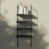 Étagère murale modulable 4 tablettes et 2 échelles noir GoodHome Rigga H. 87 x L. 30 x P. 19 cm