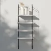 Étagère murale modulable 4 tablettes et 2 échelles effet argenté GoodHome Rigga H. 87 x L. 30 x P. 19 cm