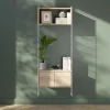 Étagère murale modulable avec 2 portes, étagère murale et 2 échelles effet chêne GoodHome Rigga H. 171,2 x L. 60 x P. 29 cm