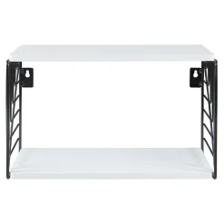 Étagère murale Moss 39 x 18 x 23 cm noir blanc en.casa