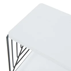 Étagère murale Moss 39 x 18 x 23 cm noir blanc en.casa