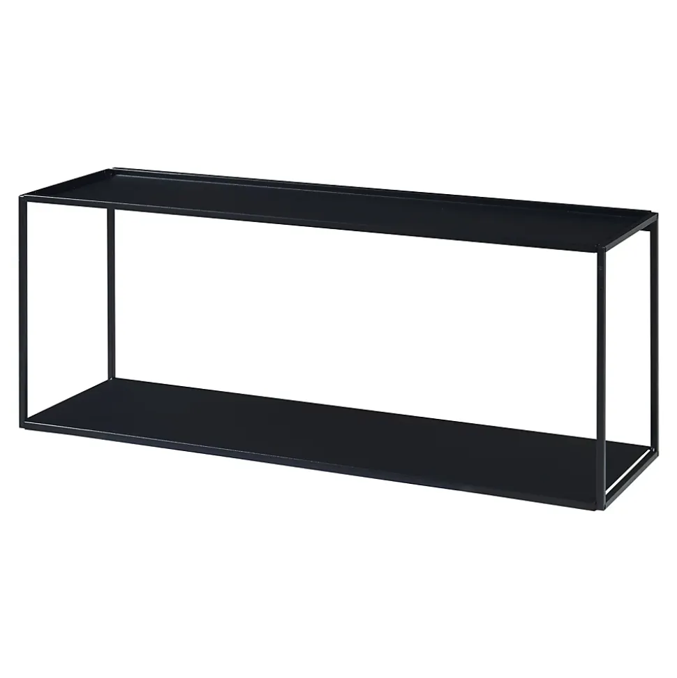 Étagère murale Notodden acier 90 x 25 x 35 cm noir en.casa