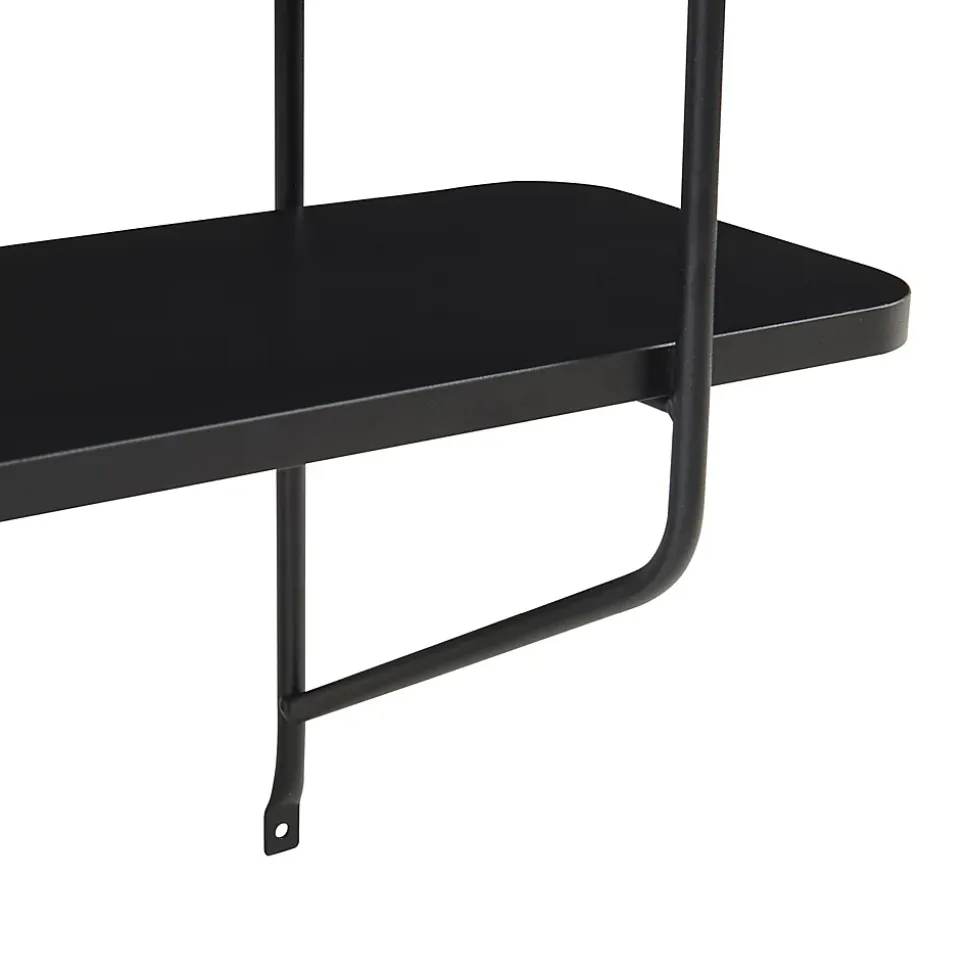 Étagère murale Oestfold 100 x 80 x 21 cm noir en.casa
