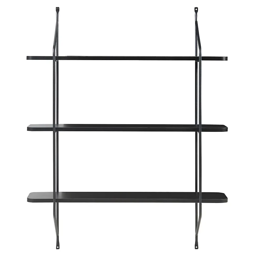 Étagère murale Oestfold 100 x 80 x 21 cm noir en.casa