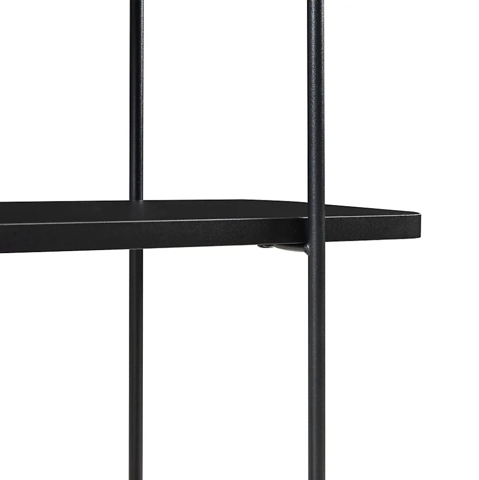 Étagère murale Oestfold 100 x 80 x 21 cm noir en.casa